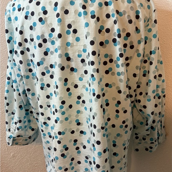 💕Sag Harbor Button Down, Polka Dot Blouse. Size 3X - Picture 5 of 8